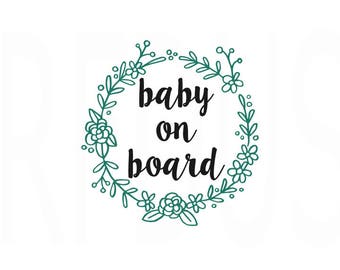 Download Baby on board svg | Etsy