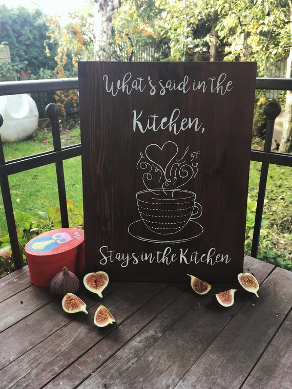 Kitchen Wood Sign Home Decor Rustic Kitchen Wood Sign