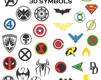 Justice league Avengers Vengadores superhero SVG decal clipart cricut Wonder Woman Batman Ironman Aquaman Captain America Spiderman cosplay