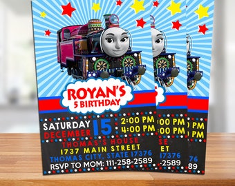 Thomas The Train Invitation / Thomas The Train Birthday / Thomas The Train Birthday Invitation / Thomas Train Party