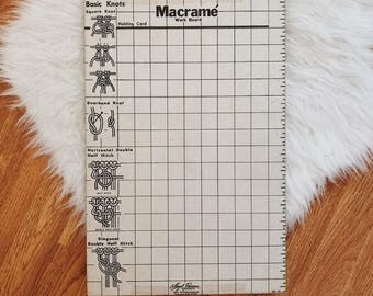 70s macrame work board | 70s macrame how-to guide | vintage macrame knot guide | vintage macrame how-to guide | macrame work book