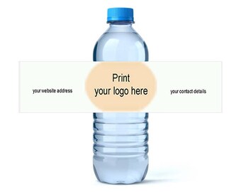 Custom Water Bottle Labels Your Business Logo or Design