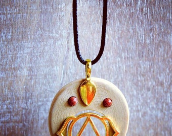 Birch wood pendant