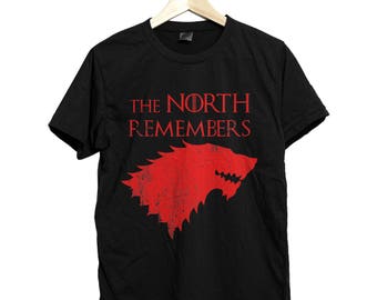 The north remember, the north remember shirt, game of thrones, game of thrones shirt, house stark, jon snow shirt, king in the north shirt