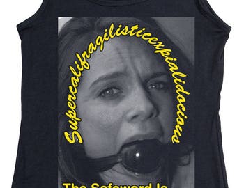 BDSM Safeword Women's Tank Top. Ball gag tank. Screen Printed, not vinyl!
