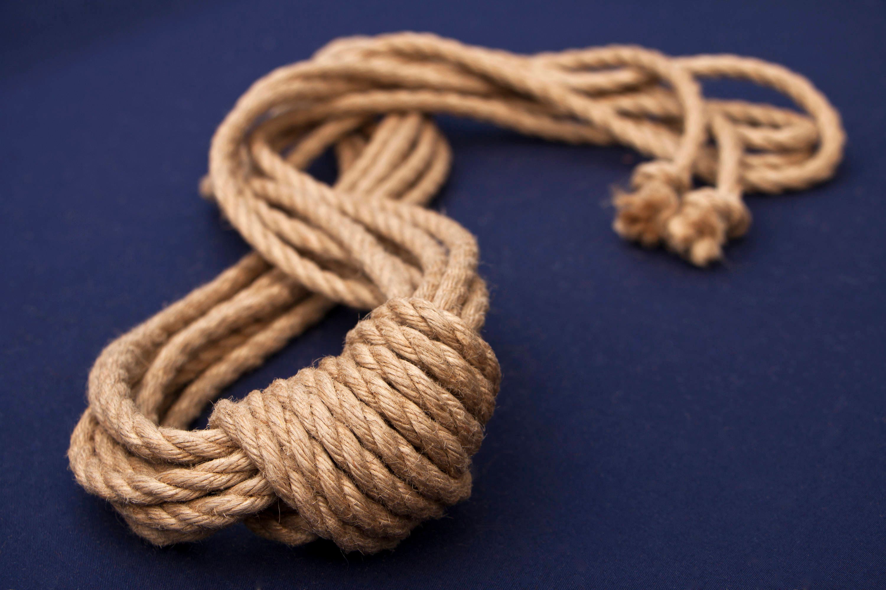 Natural Japanese 6mm jute rope for kinbaku and shibari.