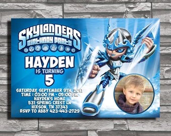 Skylanders Chili Warrior, Skylanders Invitation, Skylanders Birthday, Skylanders Party, Skylanders
