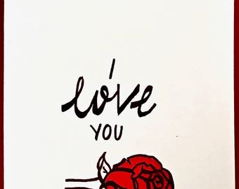 Love Card - I Love You (Rose)