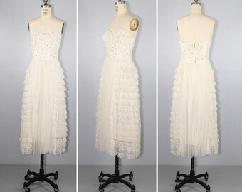 Vintage Tulle Prom Dress