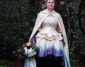 Ombre Fairy Wedding Dress - High Low Dress Steampunk Fairy Masquerade Costume - Unique Wedding Dress "Ombre Fairytale Gown" Custom to Order