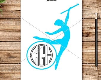 MAJORETTE MONOGRAM FRAME, Digital Cut Files