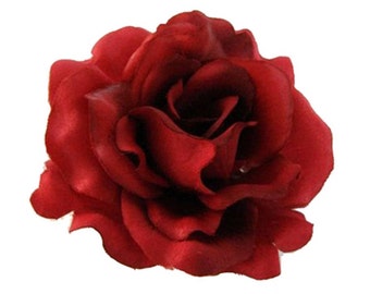 Silk Rose Flower Hair Clip, 7 Colors Available