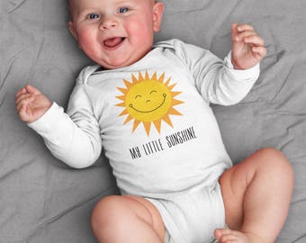 Baby boy clothes, baby girl clothes, My Little Sunshine baby bodysuit, short sleeve, long sleeve, 3 months - 18 months, baby shower gift