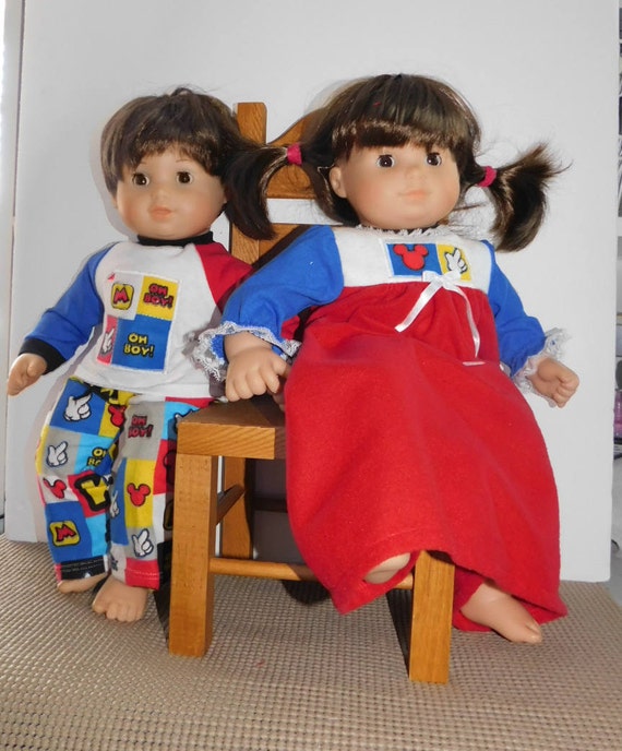 Fits American Girl Bitty Baby Twins. Handcrafted Sleep ware