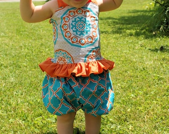 Bailey's Bubble Shorts PDF Pattern Sizes 6-12m to girls 8