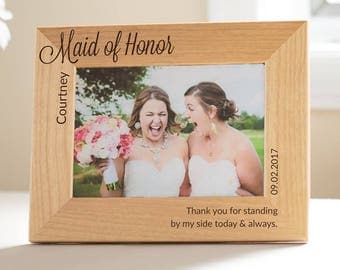 Personalized Maid of Honor Picture Frame: Personalized Maid of Honor Gift, Unique Maid of Honor, Best Maid of Honor, Maid of Honor Thank You