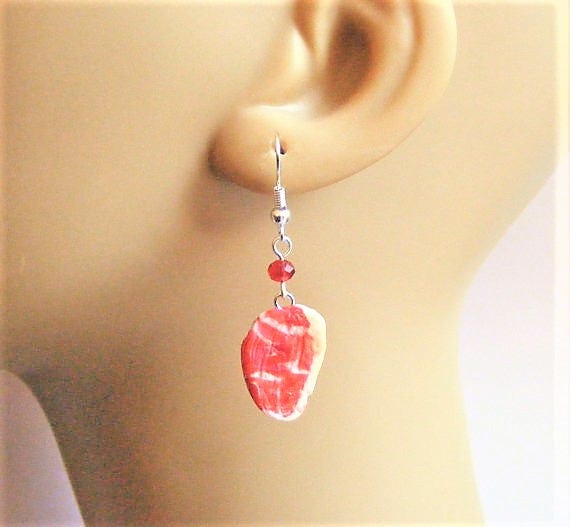 Food Jewelry Steak Earrings Meat Cleaver Earrings Meat Lover