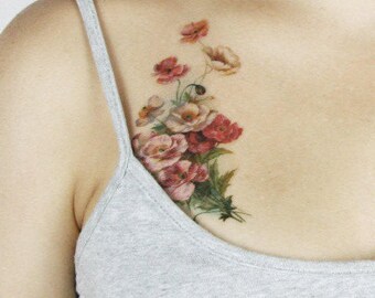 temporary tattoo 7 floral temporary tattoo tattoo flower temporary tattoo 7 floral temporary tattoo tattoo flower