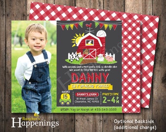 Farm Birthday Invitation Farm Birthday Farm Invitation Farm Party Old McDonald Invitation Farm Animal Digital File by Busy bee's Happenings