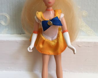 Vintage 1990s 6" Yellow Sailor Venus Moon Doll!