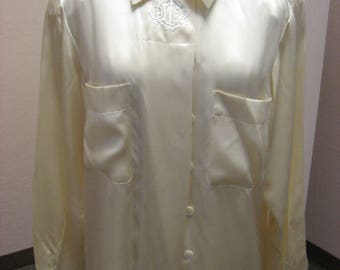 Nice cream vintage Christian Dior silk blouse