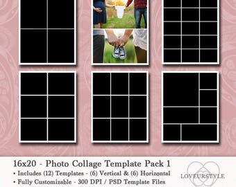 24x36 Photo Template Photo Collage Poster Template