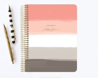 2018 - 2019 Planner | Personalized Planner | 2018 | Student Planner | Professional Planner | Agenda | Notebook | Ombre Planner