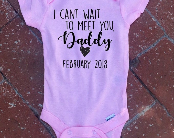 Daddy Reveal Baby Announcement Onesie®, Baby Girl Reveal, Gender Reveal, New Daddy, Reveal to Dad, Reveal to Husband, Pregnancy Announcement