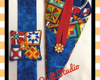 Wrist Pin Cushion & Scissor Keep - Quilting Set