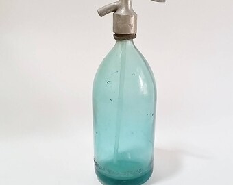 Vintage Seltzer Bottles, Aqua Seltzer Bottles, Antique Seltzer Bottles, Seltzer Bottles