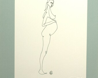 FLASH SALE Pregnant Anatomy Art Tile Ceramic Coaster Medical