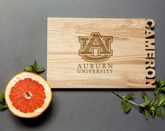 Auburn University cutting board – Sports cheese board inspired – Laser engraved Christmas present best gift for men