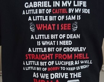 Supernatural Tshirt, Sam Winchester, Dean Winchester, Hunters, Winchester Brothers, Geek Gift, Geek Tshirt, Chevy Impala