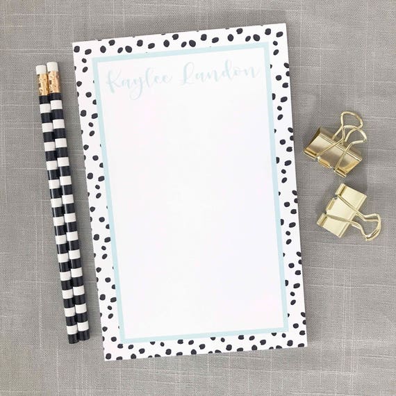 Personalized Notepad Custom Notepad Monogram Notepad To