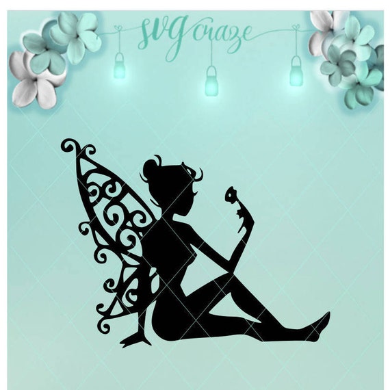 Download Fairy Sitting Fairy Flower Svg Files Fairy Svg Fairy