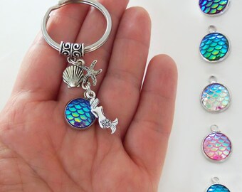 Mermaid party favors, mermaid party favor, mermaid scale keychain, mermaid car accessories, mermaid gifts, mermaid gift, mermaid key chain