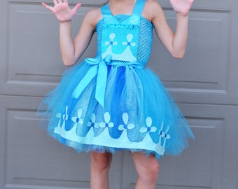 Girls Troll Costume- Trolls Costume - Poppy Costume- Trolls Birthday - 1st Birthday - Tutu dress- costume- girls costume dress