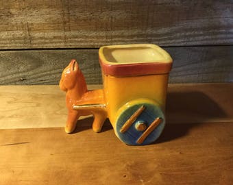 Vintage Ceramic Donkey/Burrow Planter