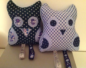 Blanket coussinou OWL friend very tender labels