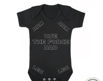 10% OFF SALE Funny Star wars baby bodysuit for baby boy or baby girl, funny star wars gift for new dad, star wars baby shower gift