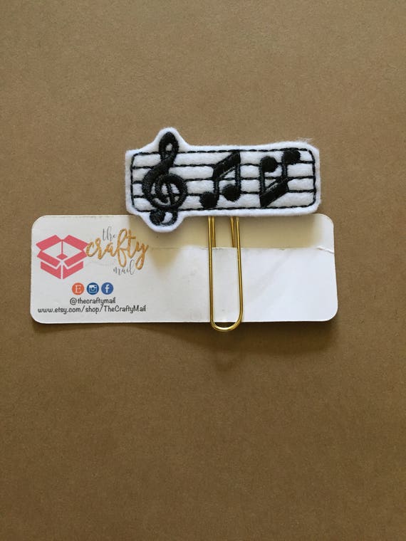 Music Notes planner Clip/Planner Clip/Bookmark. Musical Planner Clip