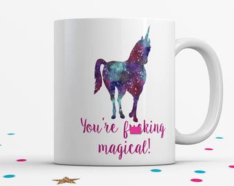 Unicorn, Funny Coffee Mug, Gift for Her, Mother's Day Gift, Birthday Present, Coffee Cup, Gift for Mom, Funny Birthday Gift, Unicorn Lover