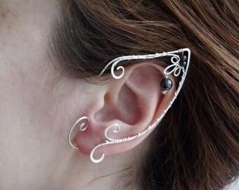 Elven ears (a pair). Earcuffs, Elf ears, fantasy decoration for ears.