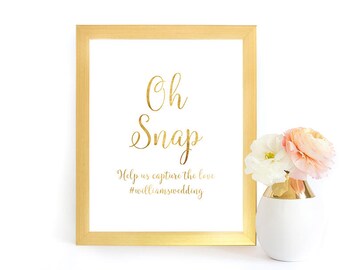 Wedding Hashtag Sign, Hashtag Sign Printable, Hashtag Wedding Sign, Faux Gold Foil Wedding Hashtag Sign, Hashtag, GFWF