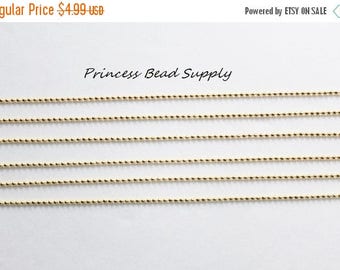 SALE Set of 10 Gold Ball Chain Necklace 1.5mm with Connector, 27.6" Long Ball Chain Necklace