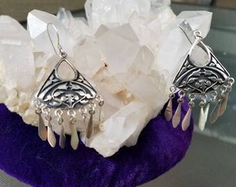 Sterling Silver Antiqued Earrings