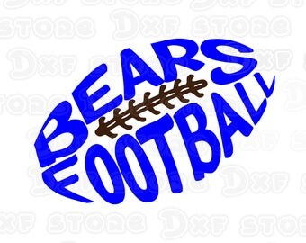 Bears,Bears football,football svg,collage SVG,EPS,PNG,Studio Files for use with your Silhouette Studio Software