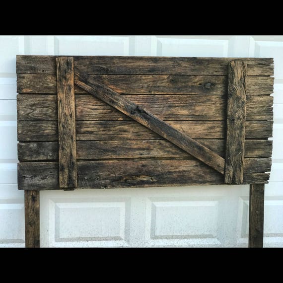 Rustic Headboard. Barn Gate Headboard. Reclaimed Wood