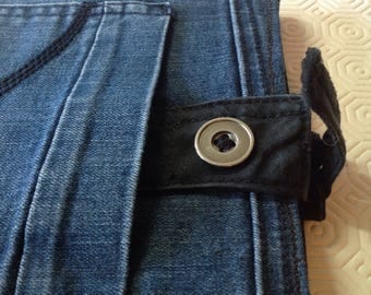 Recycled denim iPad cover/case. Tech cover. Unique and ethical. Protect your iPad from dust dirt and damage.