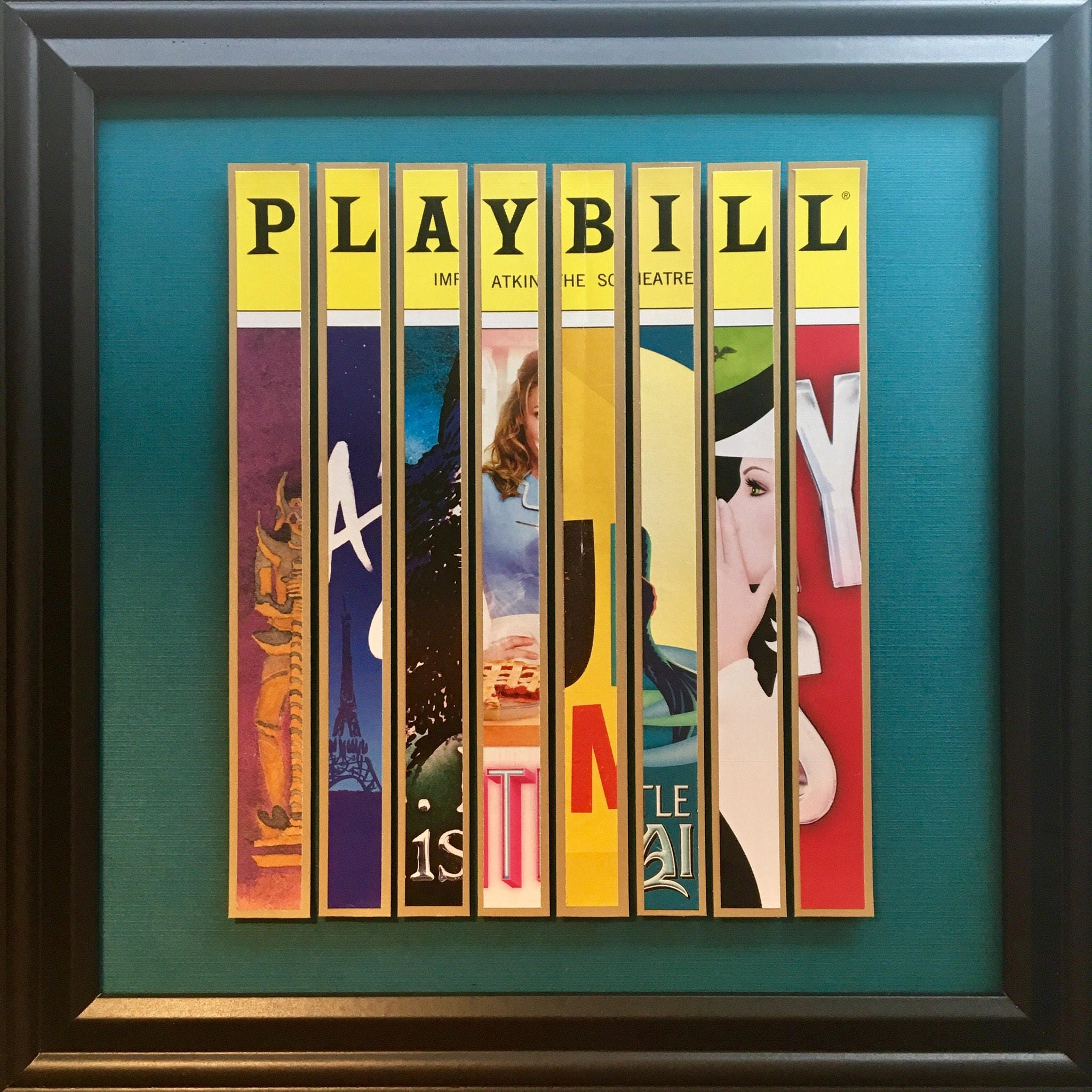 Custom Broadway Playbill Framed Art Collage Personalize It